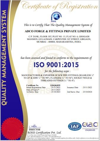 ISO 9001:2015 Certificate