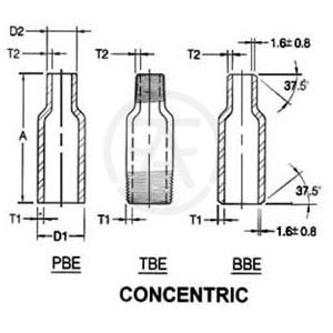 Carbon Steel Concentric Swage Nipple - Threaded - Dimensions Carbon Steel Concentric Swage Nipple - Threaded - Dimensions