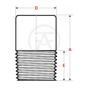ASME B16.11 Round Head Plug - Threaded - Dimensions ASME B16.11 Round Head Plug - Threaded - Dimensions