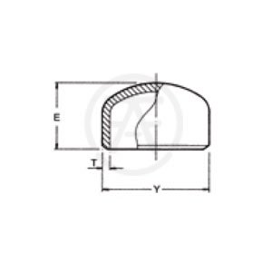 ASME B16.9 Buttweld End Pipe Cap - Dimensions and Weights Chart ASME B16.9 Buttweld End Pipe Cap - Dimensions and Weights Chart